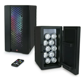 Buy Personal Chiller Mini Fridge Gamer Beverage Refrigerator with LED  Lights, 10 L Capacity, Black Online at desertcartNorway