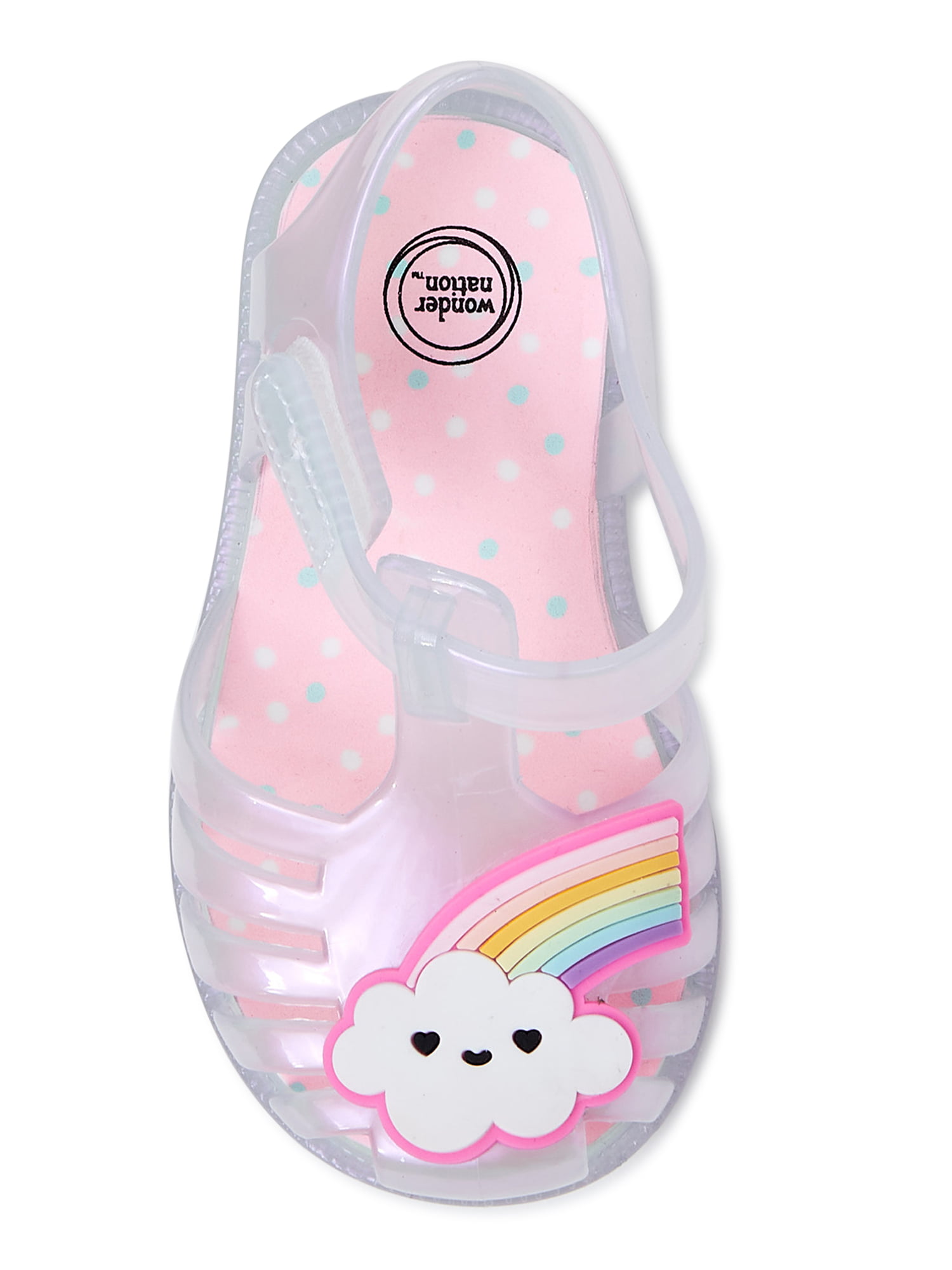 10 12, Toddler Girls Wonder Nation Mary Jane Jelly Shoe Clear 7 8 11 