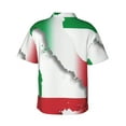 thumbnail image 4 of Italy Italian Flag Men'S 3d Print Casual Button Down Shirts, Novelty Hawaiian Short Sleeves Xl, 4 of 8