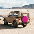 thumbnail image 5 of Haiem Spare Tire Cover , Wheel Cover with Darkmagenta printed, Camper Spare Tire Cover Fit for Jeep Wrangler Rv SUV Truck Travel Trailer-17 inch, 5 of 9