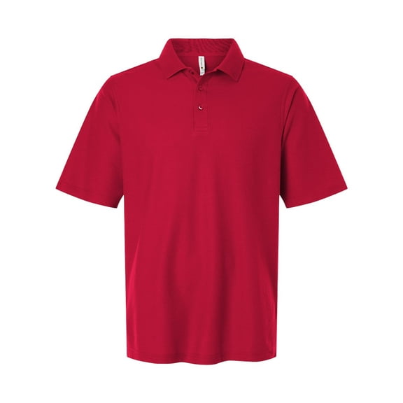 Harriton M105 Men's Maverick CVC Pique Polo-Red-S
