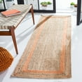 thumbnail image 2 of SAFAVIEH Natural Fiber Ariana Bordered Runner Rug, Orange/Natural, 2'6" x 8', 2 of 8