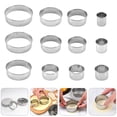 thumbnail image 2 of 12 moldes de acero inoxidable para galletas (plateados), 2 of 6
