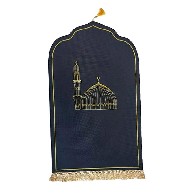 Islamic Muslim Prayer Mat Flannel Pad 27x43inch Foldable Ramadan Eid Praying Rug C