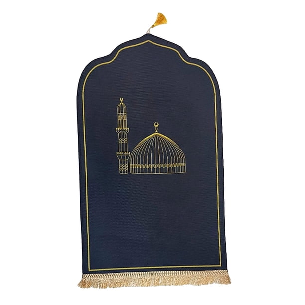 Alfombra de oración musulmana islámica, almohadilla de franela, alfombra de oración suave plegable de Ramadán, 27x43 pulgadas para niños, hombres y mujeres, regalo de inauguración Estilo C