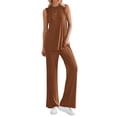 thumbnail image 2 of Conjunto Deportivo PRETTYGARDEN 2 Piezas Pantalón Palazzo Marrón Talle XXL, 2 of 8