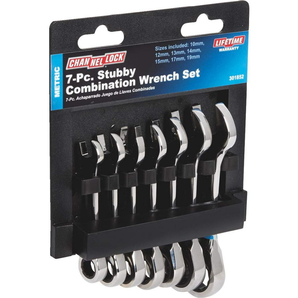 Channellock Metric 12Point Stubby Ratcheting Combination Wrench Set (7