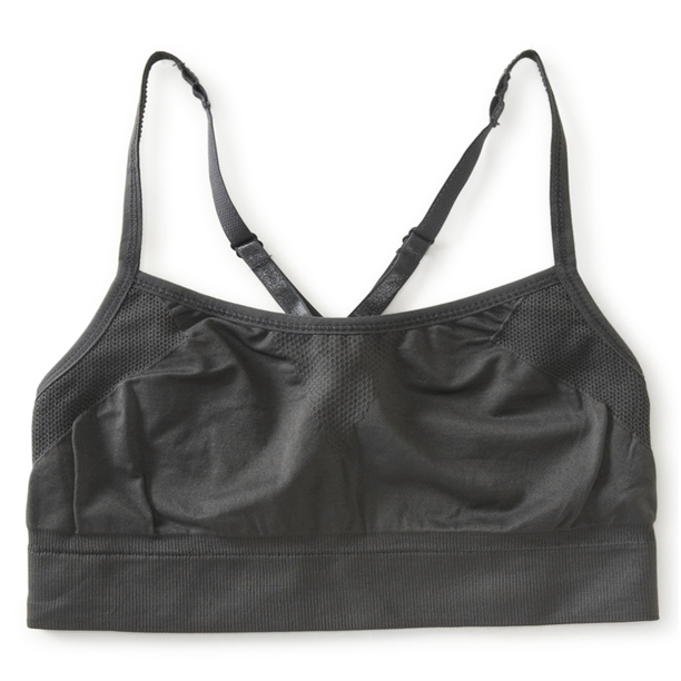 Aeropostale Sujetador deportivo sin costuras para mujer, gris, pequeño Aeropostale Deportes