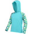 thumbnail image 1 of Sudadera con capucha Rash Guard DRONIRING para niños, UPF 50+, azul cristal, 1 of 6