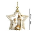 thumbnail image 3 of Virelaxpo Acrylic Nativity Scene Christmas Ornament, Family Star Tree Decoration with Mary Joseph Baby Jesus for HOME Decor, 3 of 7