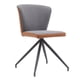 thumbnail image 2 of Silla Tapizada en Tela Gris con Asiento Acolchado de Hule Espuma y Patas de Metal Negras, 2 of 3