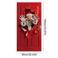 thumbnail image 3 of Christmas Door Cover Door Curtain, Polyester Fabric, Standard 35x71 Inch, for Door Wall Desktop Decoration, Easy Install Punch-Hang, Holiday Party Decor, 3 of 6