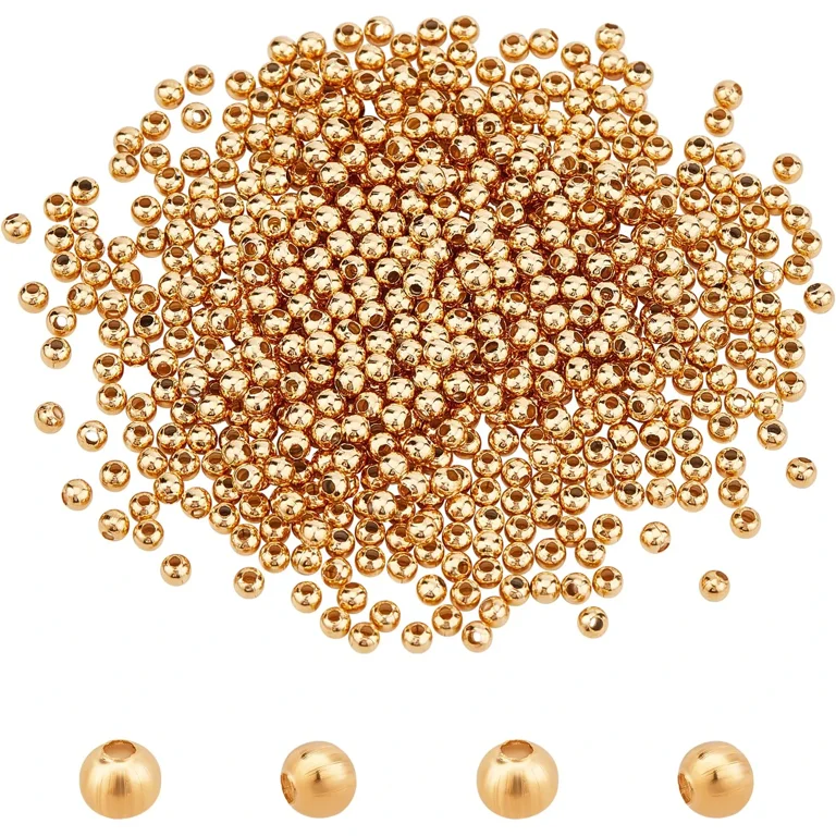 7x4mm Mini Rondelle Spacer Beads, Gold Tone - Golden Age Beads