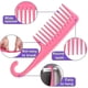 thumbnail image 3 of Wide Tooth Comb Set, 3pcs Hair Comb Wet Shower Detangling Comb Curl Hairbrush For Women Girls, Large Styling Hair Combs, 3 of 5