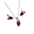 thumbnail image 2 of COLLAR DE BUHO ROJO CON ARETES DE PLATA, 2 of 4