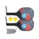 thumbnail image 1 of Kit de paletas de Pickleball de madera para principiantes, duraderas y portátiles para familias. Rojo, 1 of 8