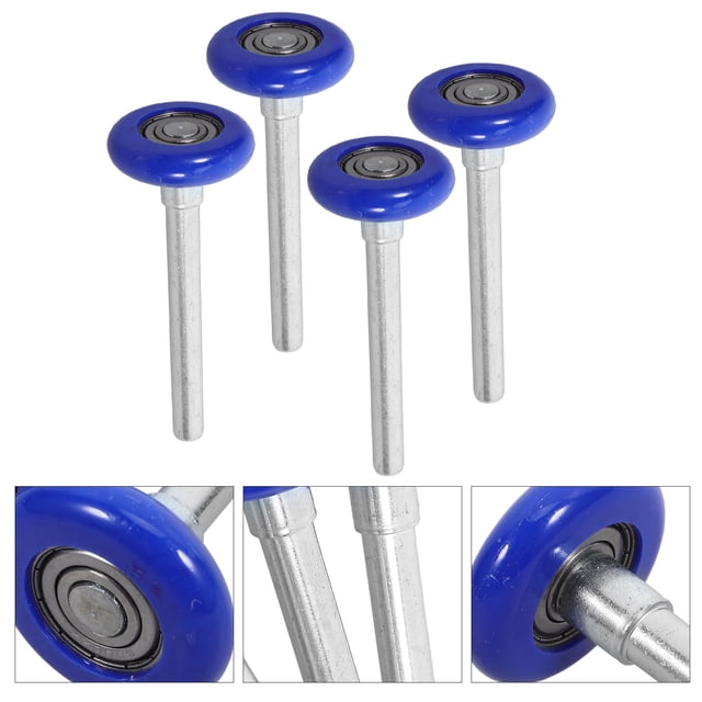 OULII 4Pcs Quiet Garage Door Rollers Nylon with Stem Smooth Rotation for Wood and Metal Doors