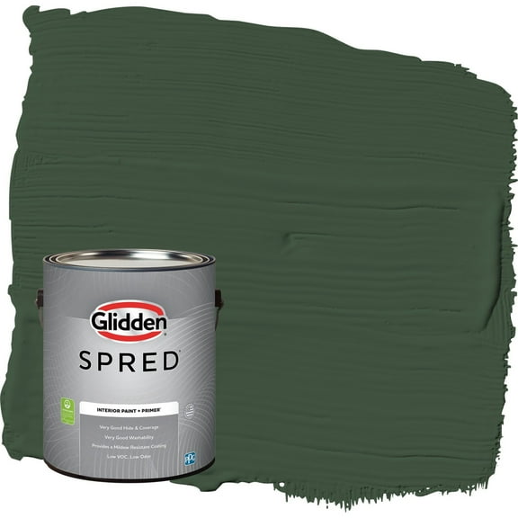 Glidden Spred Pine Forest / Green Flat Interior Paint with Primer, 1 Gallon