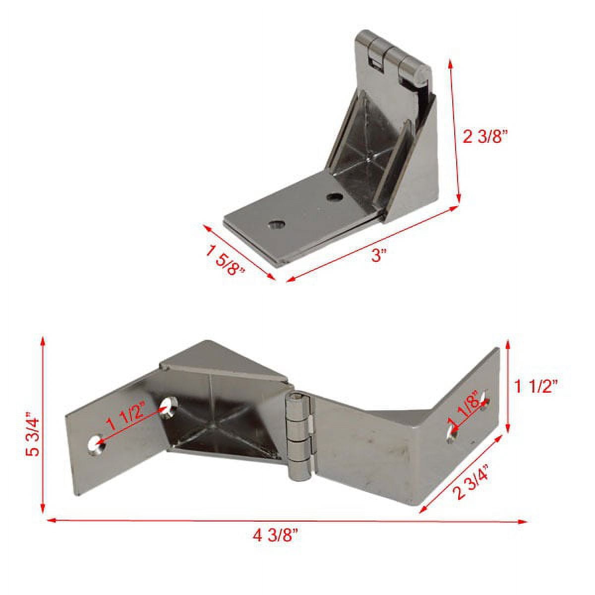 Four Winns Heavy Duty Folding Sundeck Hinge 048-1457 – Stainless Steel | 1 5/8 X 3 X 2 3/8 Inch | Silver