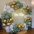 thumbnail image 3 of Kit de arco de guirnalda de globos verdes de aguacate Globo de boda, 3 of 4