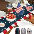 thumbnail image 7 of Steadline Polyester Table Runner with Vibrant Stars and Stripes,Patriotic Kitchen Dining Decor for Independence Day Celebration and Memorial Day Festive Home Table Setting, 7 of 7