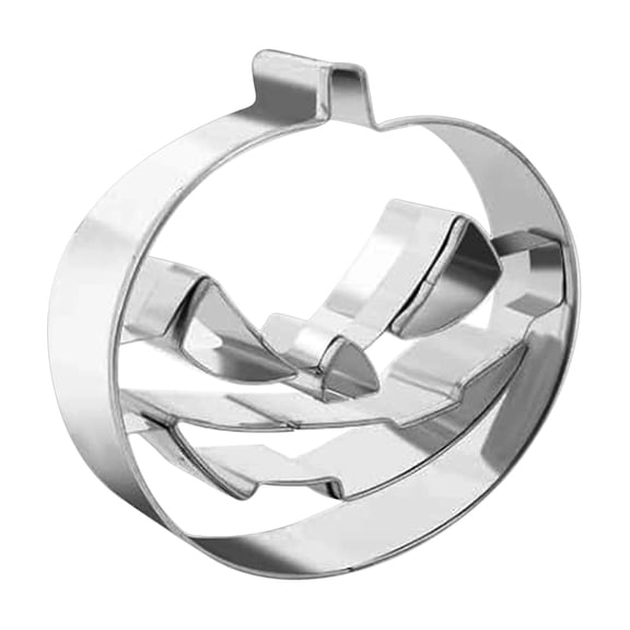 Jierger 2.75" Halloween Pumpkin Shaped Cookie Cutters, Fall Halloween Holiday Baking Accessories Cutter, Stainless Steel Mould Cutters for Halloween Holiday Baking
