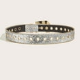 thumbnail image 2 of Women PU Leather Waist Belt, Skinny Belt Rhinestone Embellishment Fashion Eyelet Argent, 2 of 9