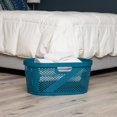 thumbnail image 2 of L Laundry Basket Clothes Hamper Wicker Design Plastic L x .W x .H Ivory, 2 of 8