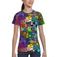 thumbnail image 6 of Geometry Dash Kids T-Shirt 3d Printed Graphic T-Shirts Boys And Girls Short Sleeve Shirts For Youth Kids X-Small, 6 of 7