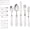 Silver - Service for 4, variant on 5pcs Silver 304 Stainless Steel Flatware Cutlery Set with Transparent Acrylic Handle Diamond Shape, Matte Knife Fork Spoon Set, Dishwasher Safe for Home Wedding Hotel