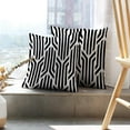 thumbnail image 6 of LALILO Throw Pillow Covers Geometric With Stripes Black And White Cushion Cover 18" x 18", 2 Pack, 6 of 6