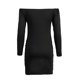 thumbnail image 4 of Vestido De Cadera Con Paquete De Fiesta Ajustado Con Pliegues Y Hombros Descubiertos Para Mujer Sexy (Negro) (M)-197113.09 Tmvgtek Mujer, 4 of 8