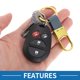 thumbnail image 4 of Llavero de Coche Único Bargains Llavero Universal con Anillo para Llaves de Control Remoto de Cuero Aleación de Zinc Tono Dorado Azul Claro 2Pcs, 4 of 6