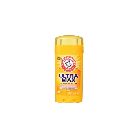 Arm & Hammer Ultra Max Deodorant- Powder Fresh- Solid Oval (Pack of 6)