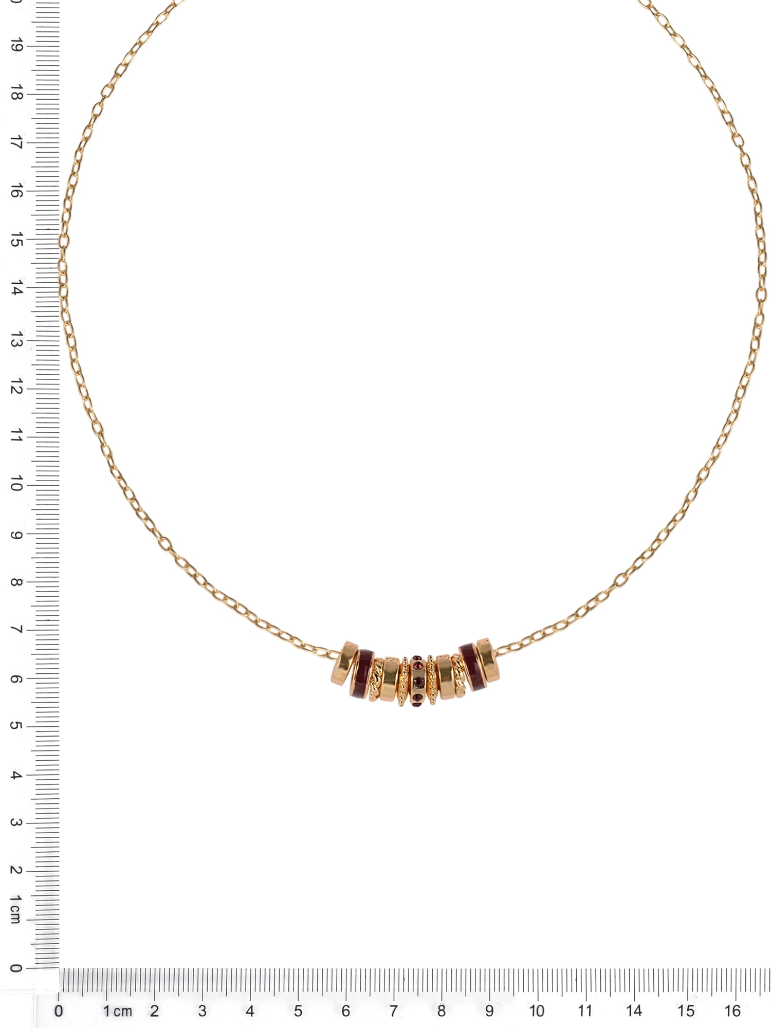 Time and Tru Goldtone Chain with Garnet Birthstone "January" Necklace