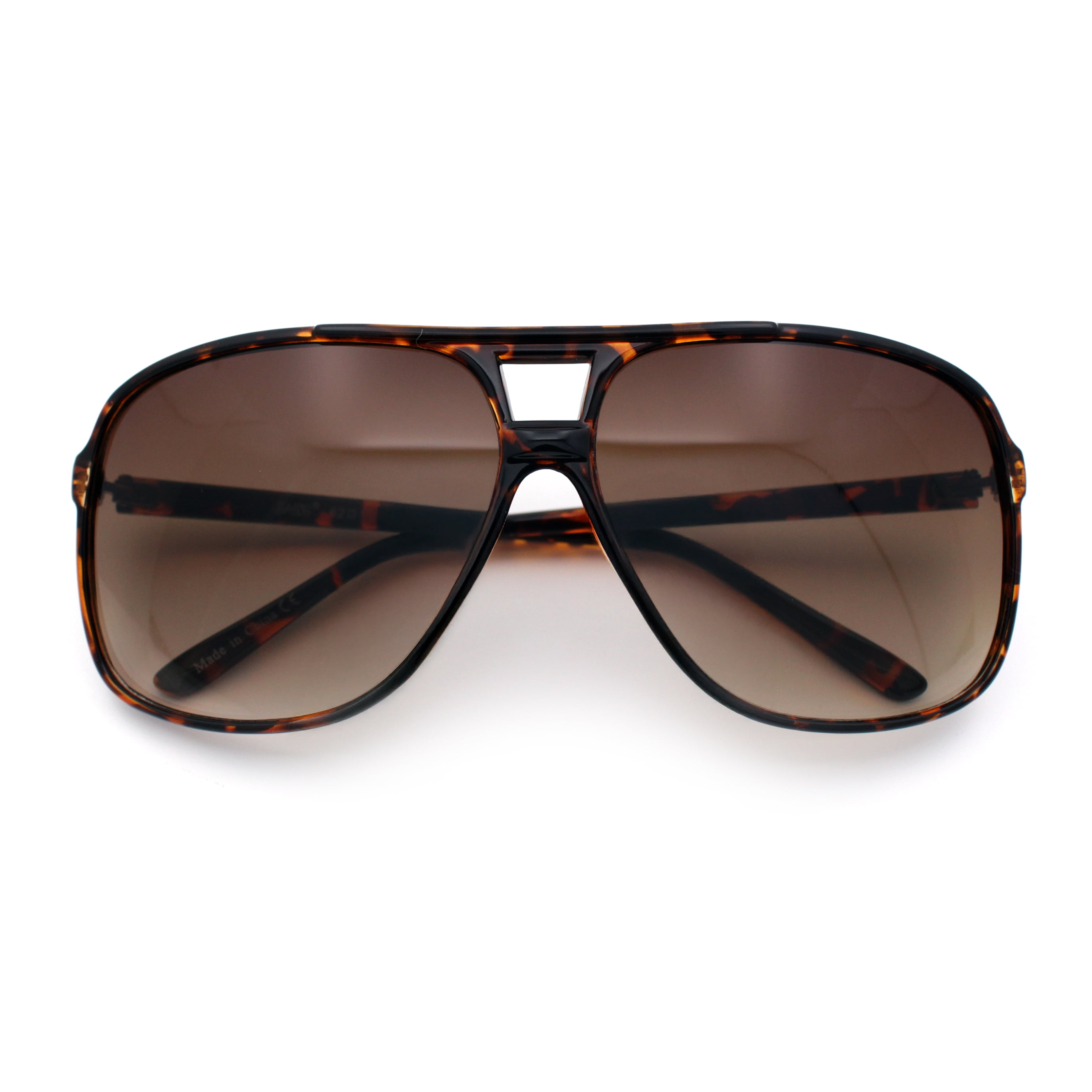 SA106 Oversize Large Thin Plastic Racer Mens Sport Sunglasses Tortoise