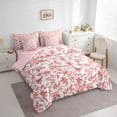 thumbnail image 3 of Manfei Teens Red Flowers Bedding Comforter Set 7pcs,Spring Garden Queen Bedding Sets Super Cozy,Tree Leaves Queen Sheet Sets,Breathable Home Decor,Reversible, 3 of 8