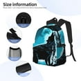 thumbnail image 3 of Easygdp Blue Full Moon Wolf Mochila Casual para Portátil, Mochila para Escuela, Viajes, Negocios, 3 of 6