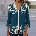 thumbnail image 2 of Edvintorg Women's Shirts 3/4 Sleeve Clearance Fashion Printed Casual Button Cardigan Jacket Fall 2023 Womens Tops And Blouses, 2 of 7