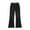 Black, variant on XIMIN Girls Flare Leg Bell Bottom Wide Leg Denim Jeans High Elastic Waist Jeans Kids Vintage Slim Fit Stretchy Bootcut Solid Color Casual Summer Denim Pants