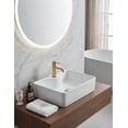 thumbnail image 2 of Lavabo Rectangular Cerámica Vitrificada Blanca para Encimera Vessel 40x30x13cm con Orificio para Llave Antibacterial Maxims, 2 of 3