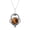 tiger-eye, variant on Solid 925 Sterling Silver Necklace For Women, Genuine Round Turquoise Blue Gemstone Unique Handcrafted December Birthstone Gift For Her