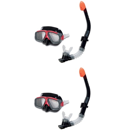 Intex Surf Rider Swimming & Diving Mask Snorkel Set for Ages 8+, Red
