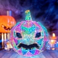 thumbnail image 2 of Muecwrye Halloween Lights, LED Cute Luminous Pumpkin Decoration, Prismatic Iridescent Pumpkin Decor Indoor, Halloween Scary Decoration for Home Outdoor Yard Lawn Garden Party Favors, 11.8 X 12.2 In, 2 of 4