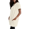 thumbnail image 5 of QASIEATN Women's Casual V Neck Short Sleeve Dress Loose Fit T Shirt Dress with Pockets Shirts for Women, 5 of 9