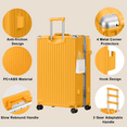 thumbnail image 4 of Luggage Sets 2 Piece Hard Shell PC ABS Aluminium Frame Suitcase with Spinner Wheels TSA Lock Zipperless 20 28 inch Orange, 4 of 9