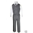 thumbnail image 3 of Baby Boys Toddler Wedding Formal Party Vest Set Dark  Gray Grey Suits S-14, 3 of 4