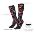 thumbnail image 4 of Naloa Paisley Knee Socks, High Socks Long Stretchy Sock Women Knee High Stocking, Long Socks for Women, 4 of 6