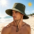 thumbnail image 2 of Fishing Hat, UPF50+ Wide Brim Sun Hat for Men Women, UV Protection Hiking Beach Bucket Hats Summer Sai Hat, 2 of 6
