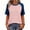Pink #16, variant on Dresfit Womens Tops Crewneck Waffle Knit Shirts 2026 Summer Denim Short Sleeve Outdoor Shirt Loose Fit Color Block Breathable Baseball T Shirt S